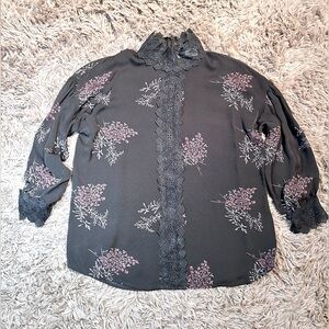 Rosemunde Copenhagen floral/lace blouse